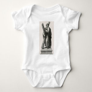 Statue des Heiligen Andreas Apostel mit Kreuz Baby Strampler