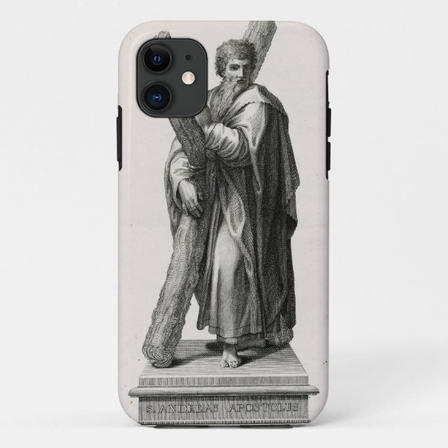 Statue des Heiligen Andreas Apostel mit Kreuz Case-Mate iPhone Hülle (Rückseite)