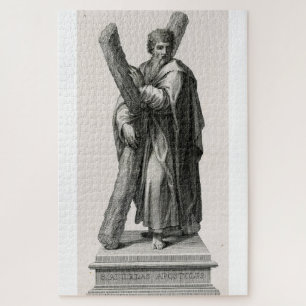 Statue des Heiligen Andreas Apostel mit Kreuz Puzzle