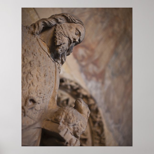 Statue des Heiligen Johannes des Taufers Poster (Vorne)