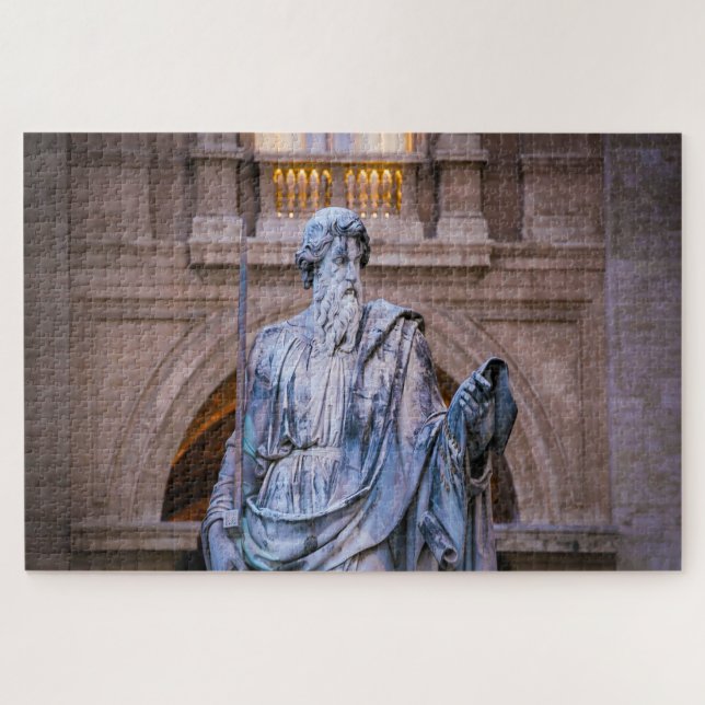 Statue des Heiligen Paulus Rom. Puzzle (Horizontal)