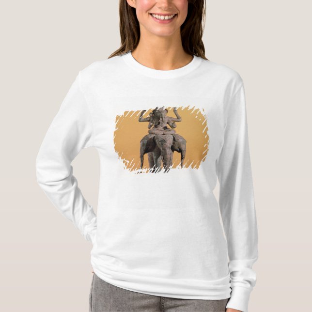 Statue des hindischen Gottes Ganesh T-Shirt (Vorderseite)
