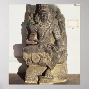 Statue des Hindu-Gottes Brahma Poster