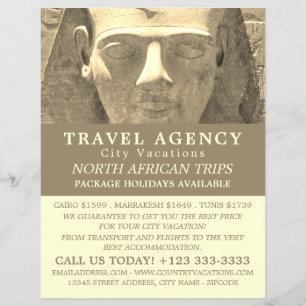 Statue des Königs Ramses II, Reiseagentur Advert Flyer