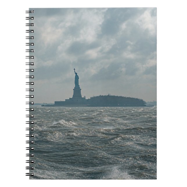 Statue des Liberty Stormy Waters Notebook Notizblock (Vorderseite)