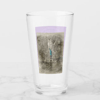 Statue des Liberty Travel Map Pint Glass Tumbler
