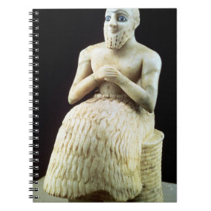 Statue des offiziellen Ebih-IL, vom Tempel von Notizblock