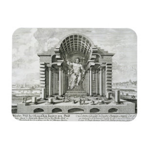 Statue des Olympischen Zeus, gemacht von Phidias i Magnet