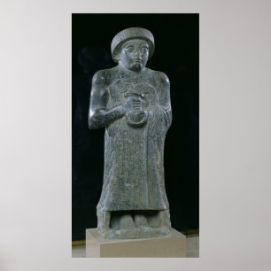 Statue des Prinzen Gudea, c.2150 v. Chr. Poster