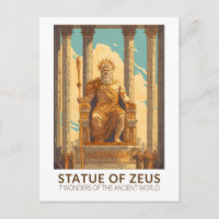 Statue des Zeus Sieben Weltwunder Vintage