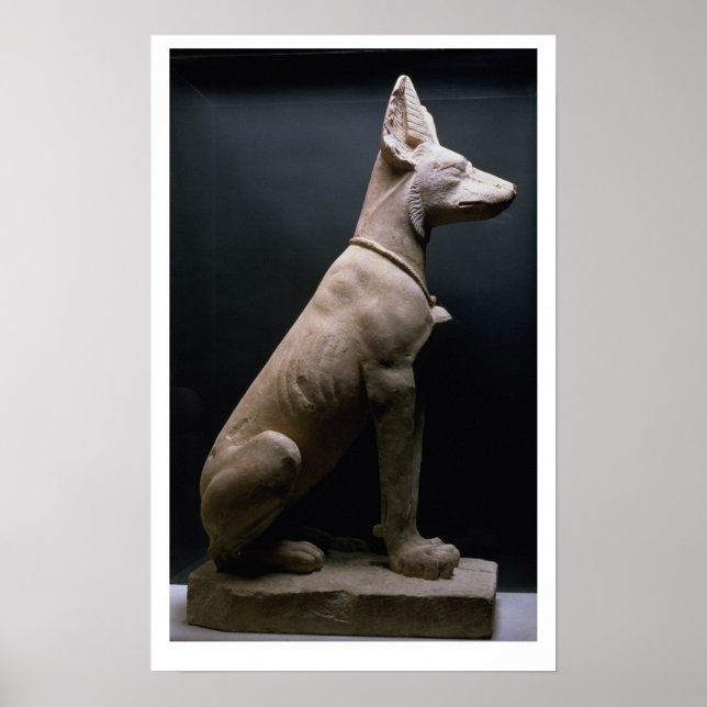 Statue eines Hundes, Mesopotamien, c.5000-1000 v.  Poster (Vorne)