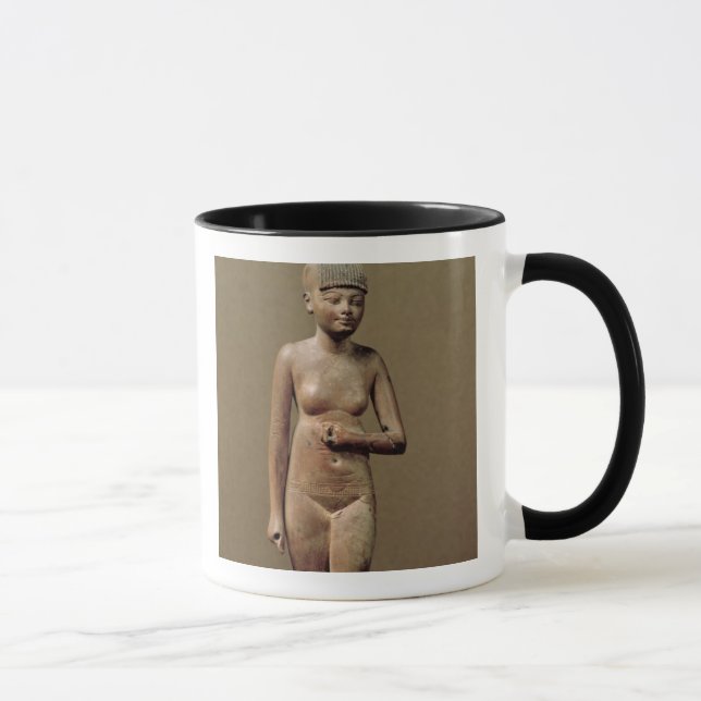 Statue eines jungen Dienstmädchens (Holz) Tasse (Rechts)