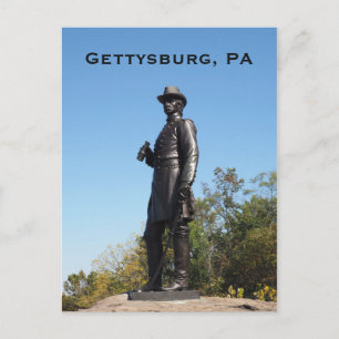 Statue General Warren in Gettysburg, PA Postkarte