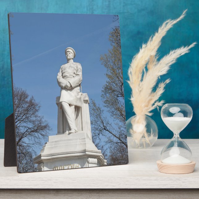 Statue Helmuth von Moltke in Berlin Fotoplatte (Seite)