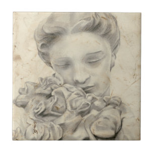 Statue im Garten I Fliese