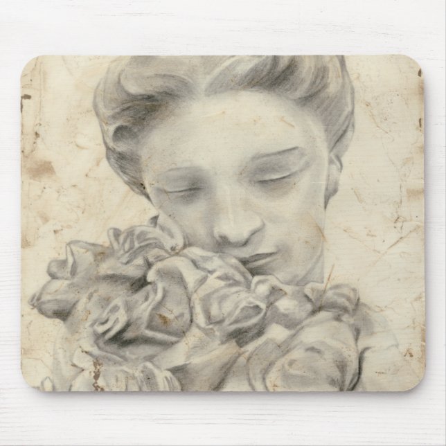 Statue im Garten I Mousepad (Vorne)