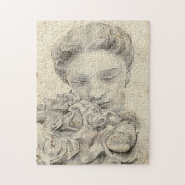 Statue im Garten I Puzzle (Vertikal)