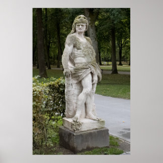 Statue im Park Poster