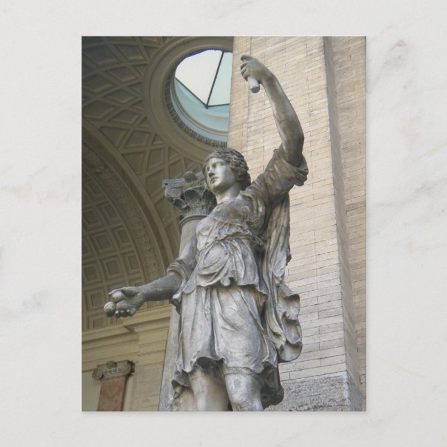 Statue im Vatikan Postkarte (Vorderseite)