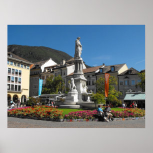 Statue in Bozen Italien Poster
