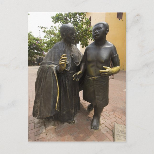 Statue in Cartagena Postkarte (Vorderseite)