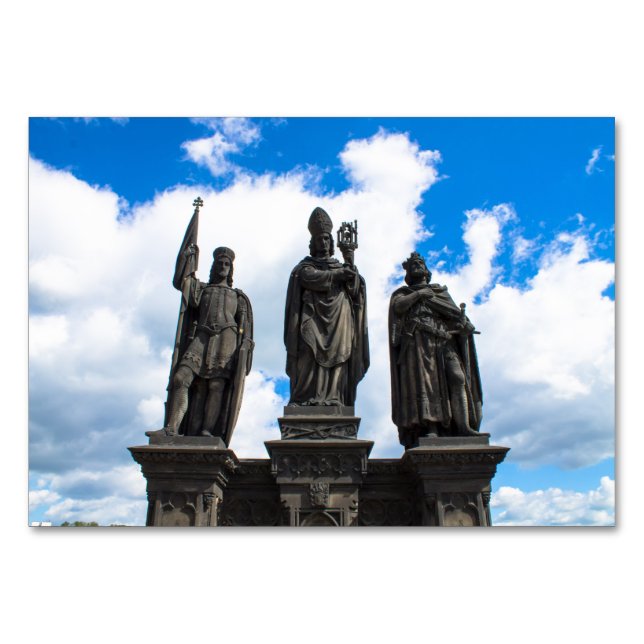 Statue in der Karlsbrücke Tischnummer (Vorderseite)