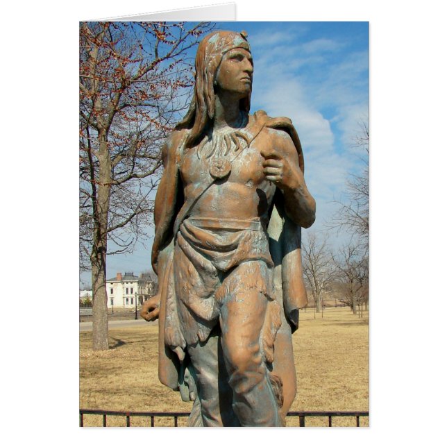 Statue in Muscatine, Iowa Park Blank Inside Card (Vorne)