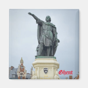 Statue Jacob van Artevelde in Gent, Belgien Magnet