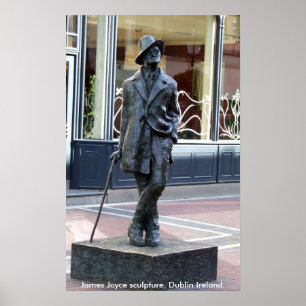 Statue James Joyce, Dublin Irland Poster