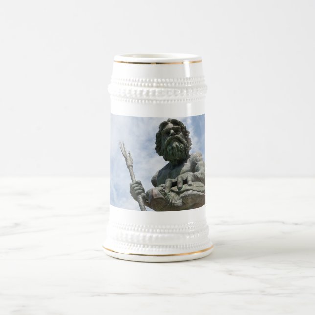 Statue König-Neptun Virginia Beach Bierglas (Mittel)