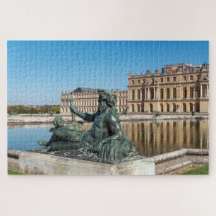 Statue Le Rhone im Garten des Schlosses Versailles Puzzle