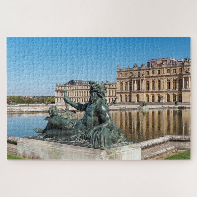 Statue Le Rhone im Garten des Schlosses Versailles Puzzle (Horizontal)