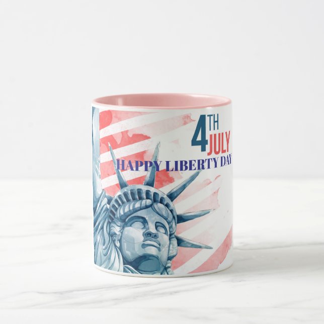Statue Liberty 4. Juli Custom Tasse (Zentrum)