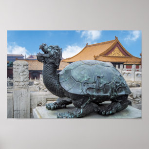 Statue of a turtle in the Forbidden City - Beijing Poster