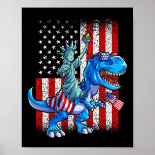 Statue Of Liberty 4. Juli Shirt Jungen Amerikanisc Poster