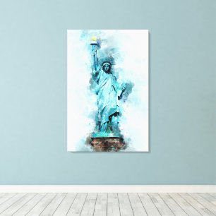 Statue of Liberty Aquarell Leinwanddruck