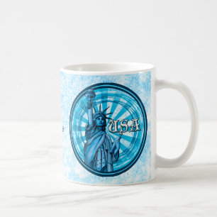Statue Of Liberty Blau USA Kaffeetasse