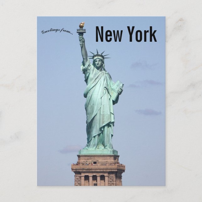 Statue of Liberty Blue Sky New York U.S.A. Postkarte (Vorderseite)