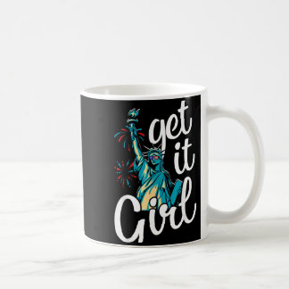 Statue of Liberty Get Girl Amerikanische Flagge 4. Kaffeetasse