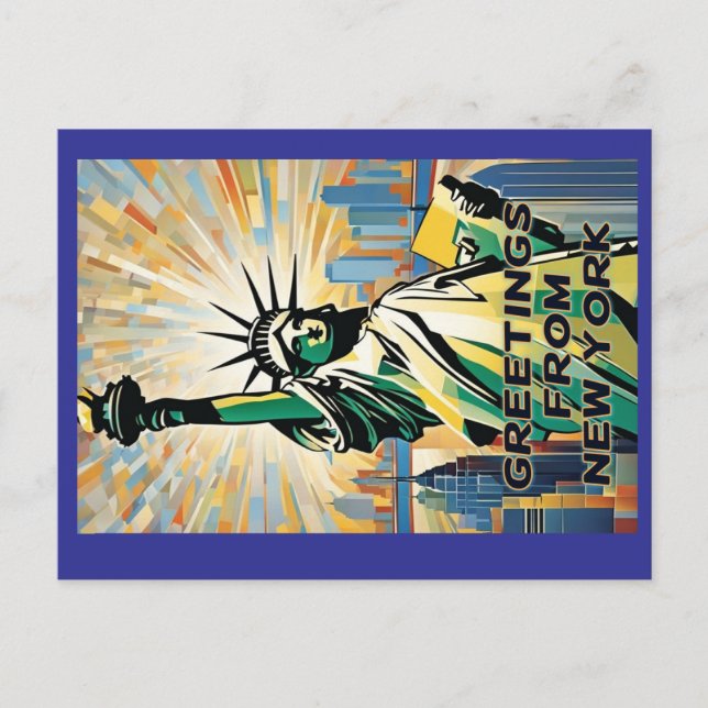 Statue of Liberty Greeting Postkarte (Vorderseite)