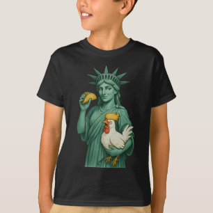 Statue Of Liberty Lustiger Patriotischer Lass Uns T-Shirt