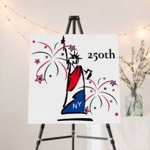 Statue of Liberty mit Feuerwerk 250. Unabhängigkei