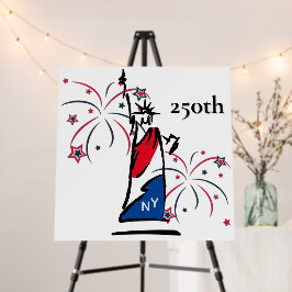 Statue of Liberty mit Feuerwerk 250. Unabhängigkei