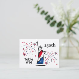 Statue of Liberty mit Feuerwerk 250. Unabhängigkei Platzkarte