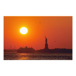 Statue of Liberty, New York Harbour, NY, USA, Fotodruck