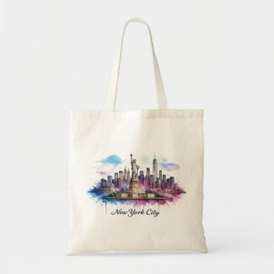 Statue of Liberty Pastell NYC Illustration Tragetasche