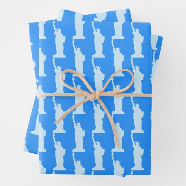 Statue of Liberty Pattern Elegant New York Geschenkpapier Set (Beispiel)