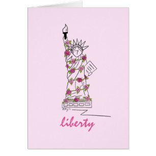 Statue of Liberty Pink Roses New York NYC Sehenswü