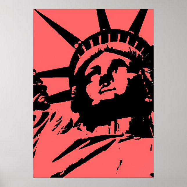 Statue of Liberty Pop Art Poster Printwerbung (Vorne)