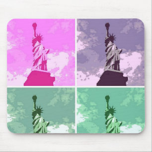 Statue of Liberty Pop Art USA Symbol Mousepad
